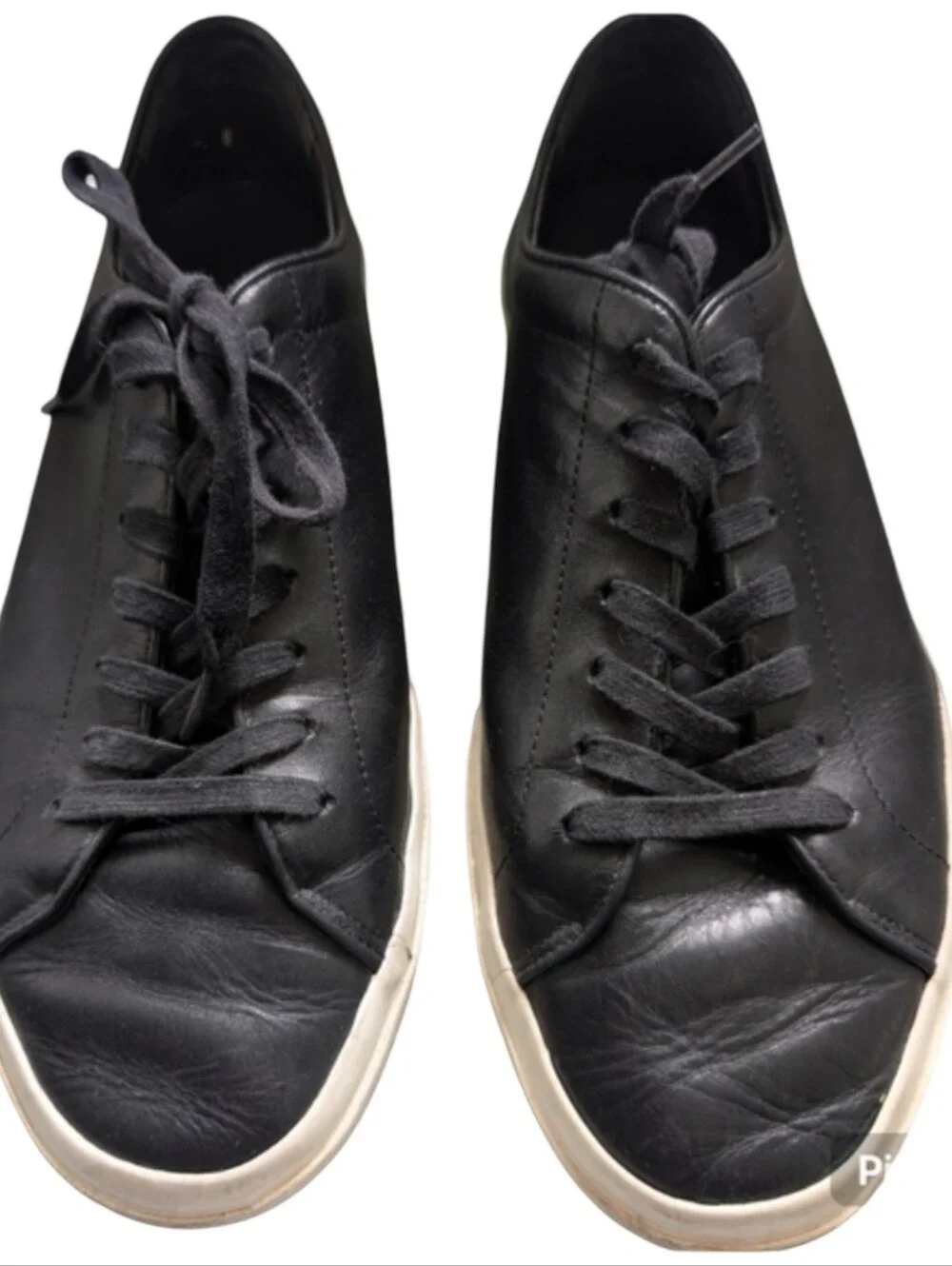 Vince Fulton Low Top Sneaker Black Leather Men's 9
